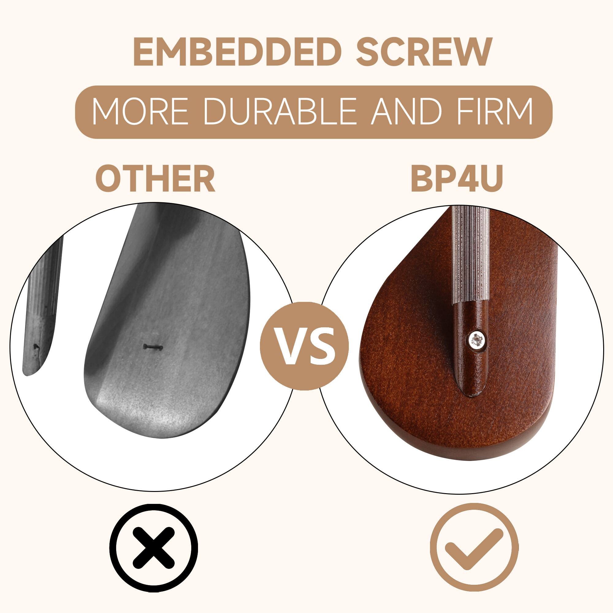 EMBEDDED SCREW  
MORE DURABLE AND FIRM  

OTHER  
VS  
BP4U