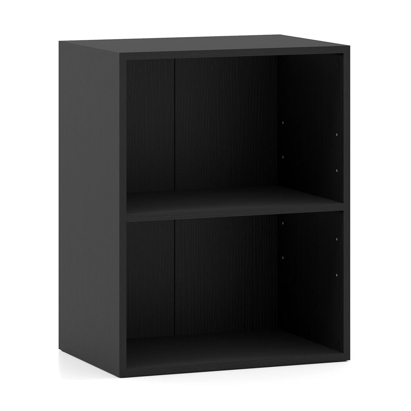 Alt View 9. Gymax - Gymax 2PCS 2-Cube Bookcase w/ 5-Position Adjustable Shelf Anti-Toppling Kits for Study Black - Black.