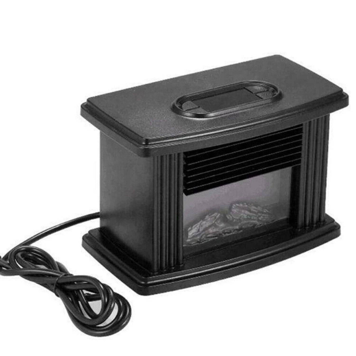 Back. Home Collection - Small Electric Fireplace Stove Heater – 3D Flame Log Burner Standing Space Heater.