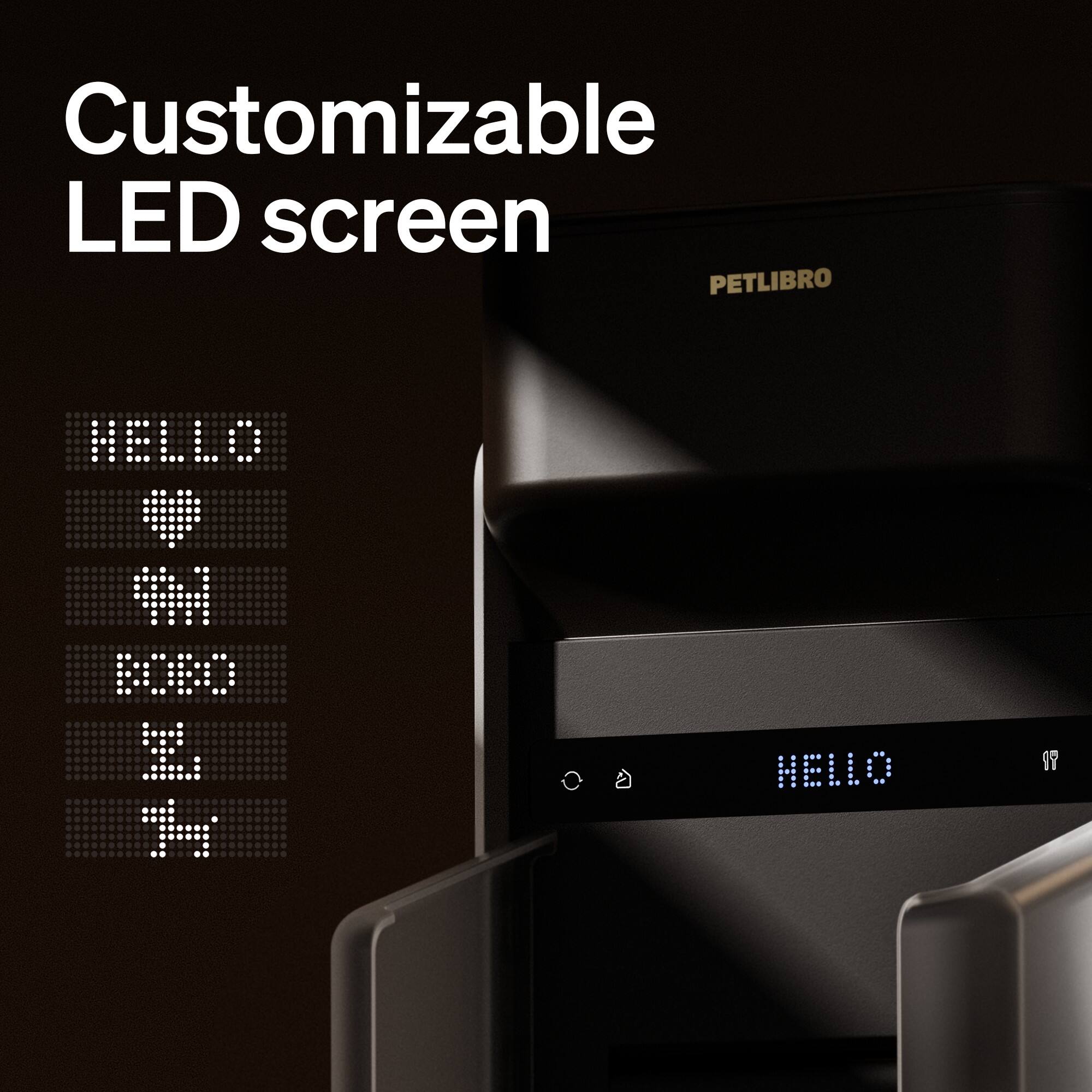 Customizable LED screen PETLIBRO HEL1O = BO0D: . HELLO 19