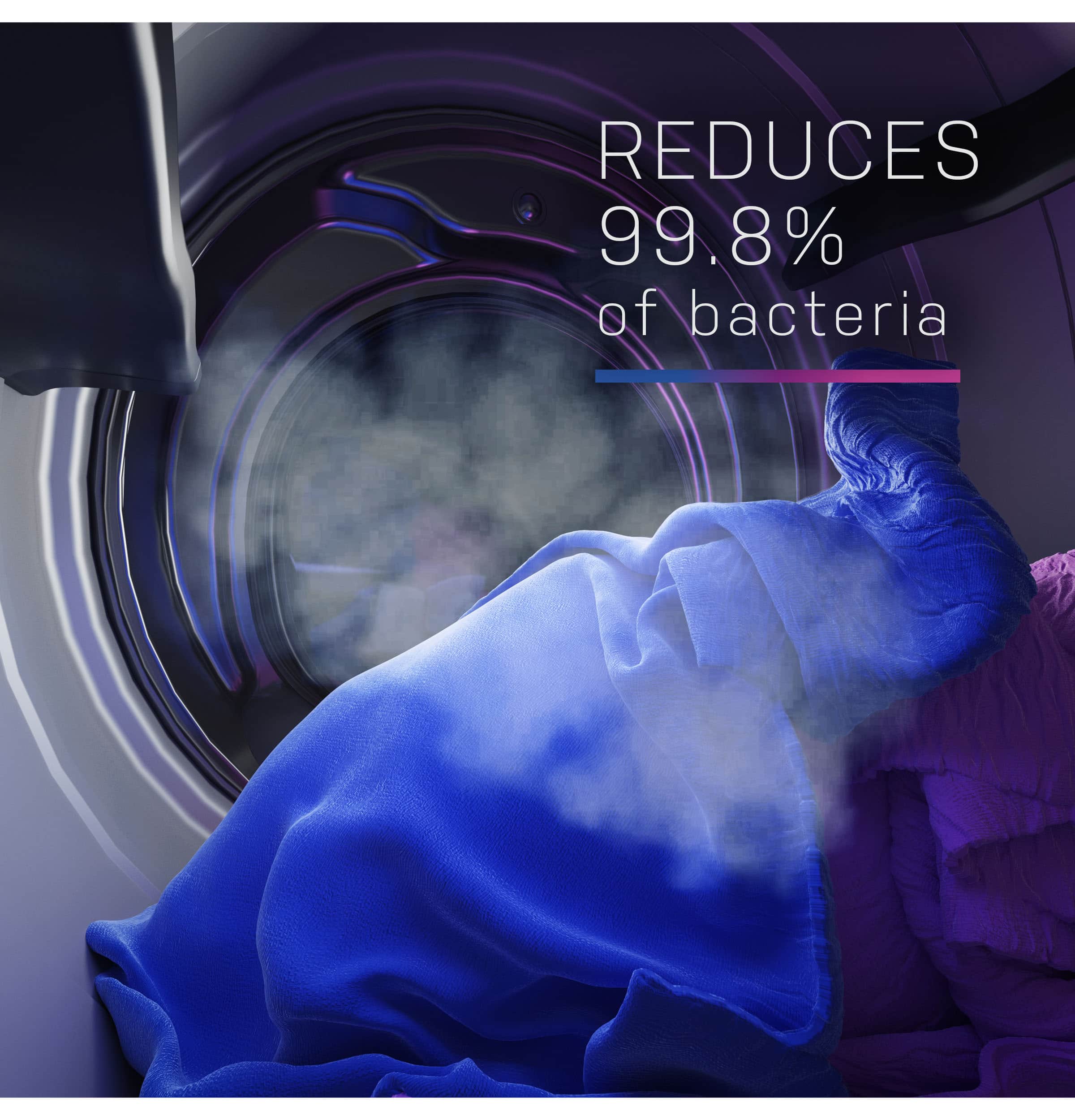 REDUCES 99.8% OF BACTERIA