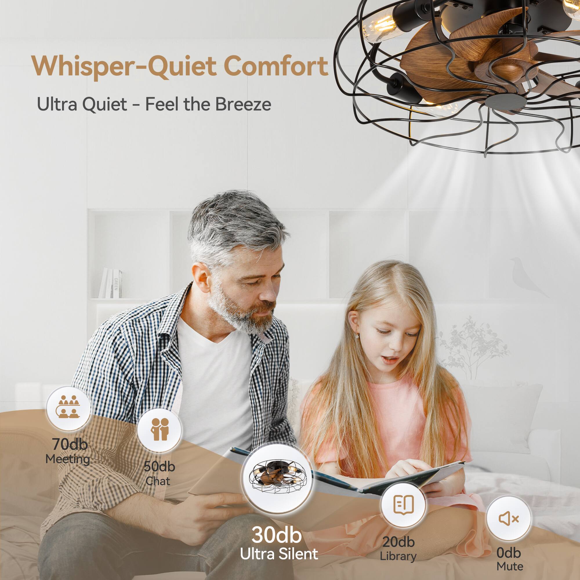 Whisper-Quiet Comfort, Ultra Quiet - Feel the Breeze

70db Meeting
50db Chat
30db Ultra Silent
20db Library
0db Mute