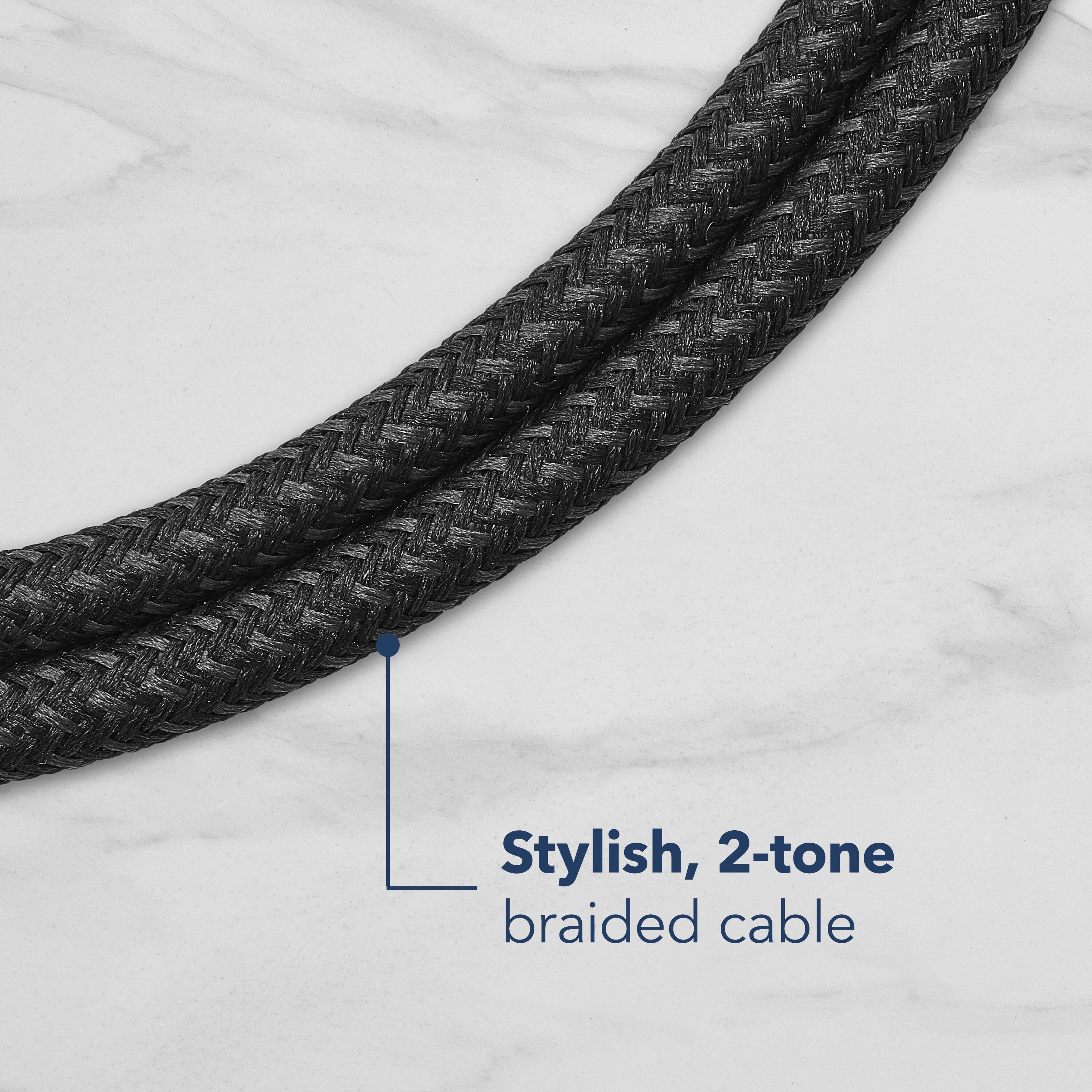Stylish, 2-tone braided cable