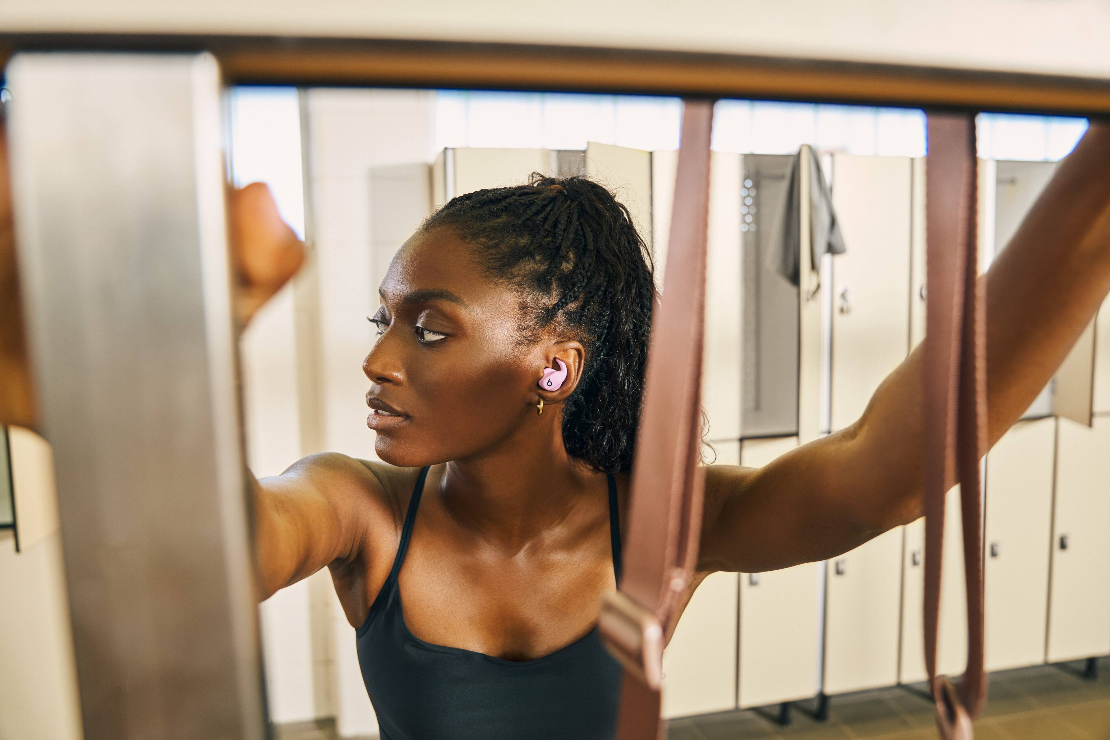 Alt View 26. Beats - Powerbeats Fit True Wireless Active Noise Canceling  Earbuds - Power Pink.