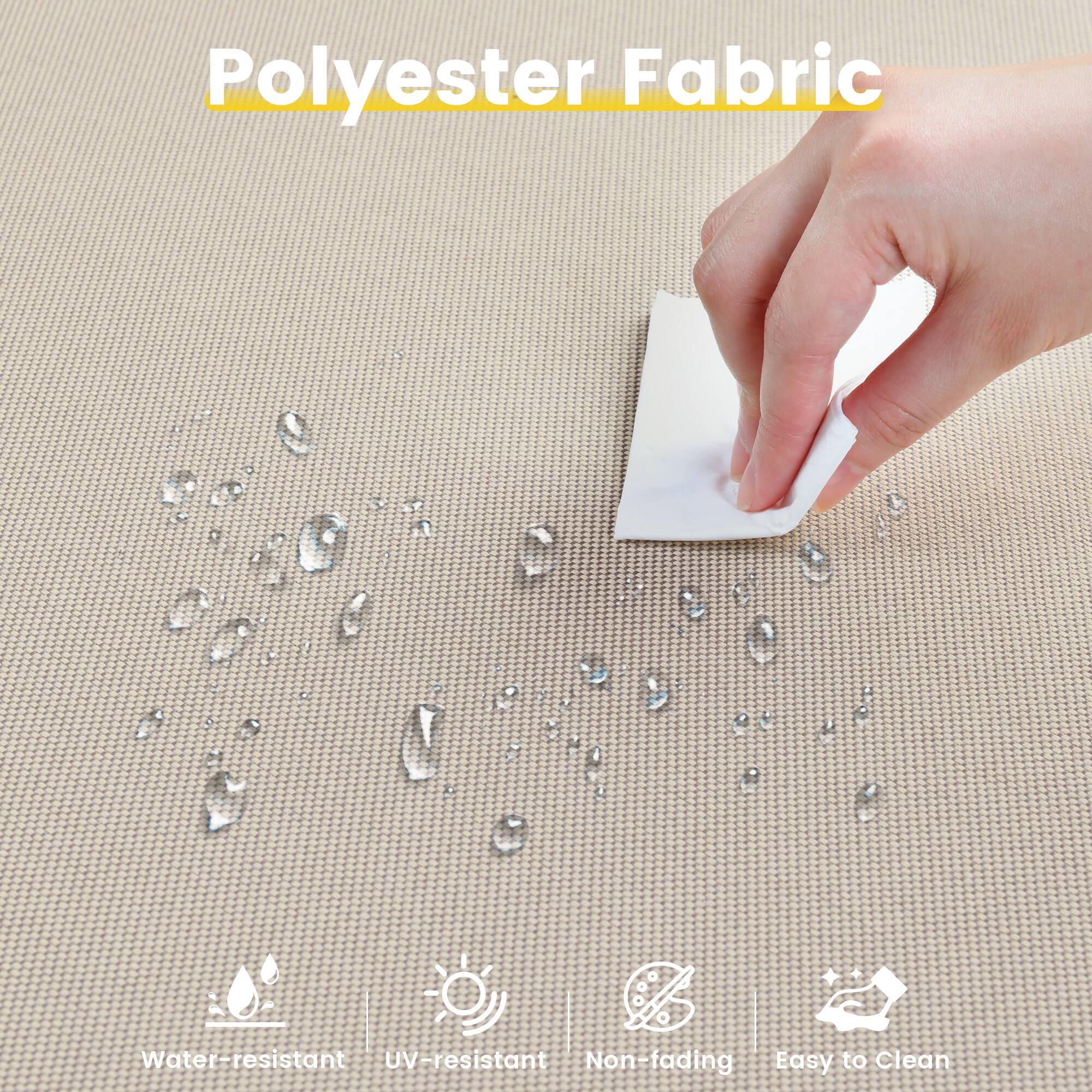 Polyester Fabric

- Water-resistant
- UV-resistant
- Non-fading
- Easy to Clean