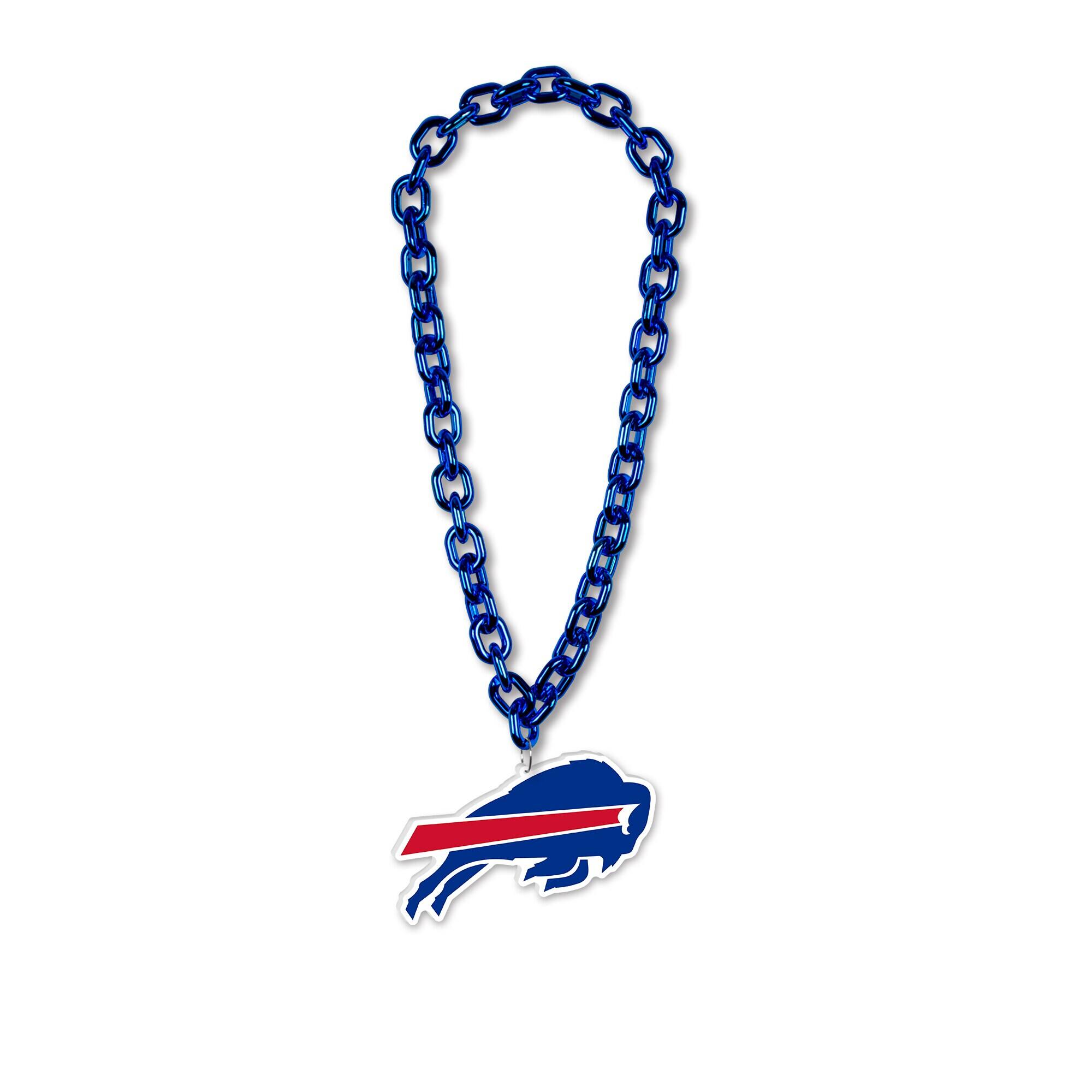 Front. WinCraft - Buffalo Bills Big Chain Logo Plastic Necklace - Multicolor.