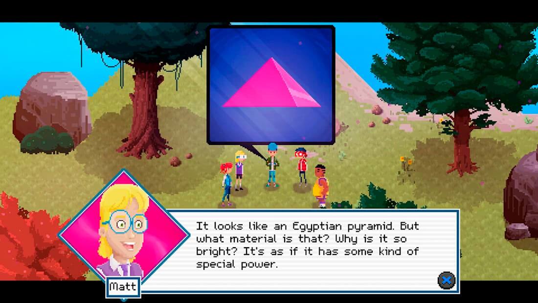 Matt: It looks like an Egyptian pyramid. But what material is that? Why is it so bright? It's as if it has some kind of special power.