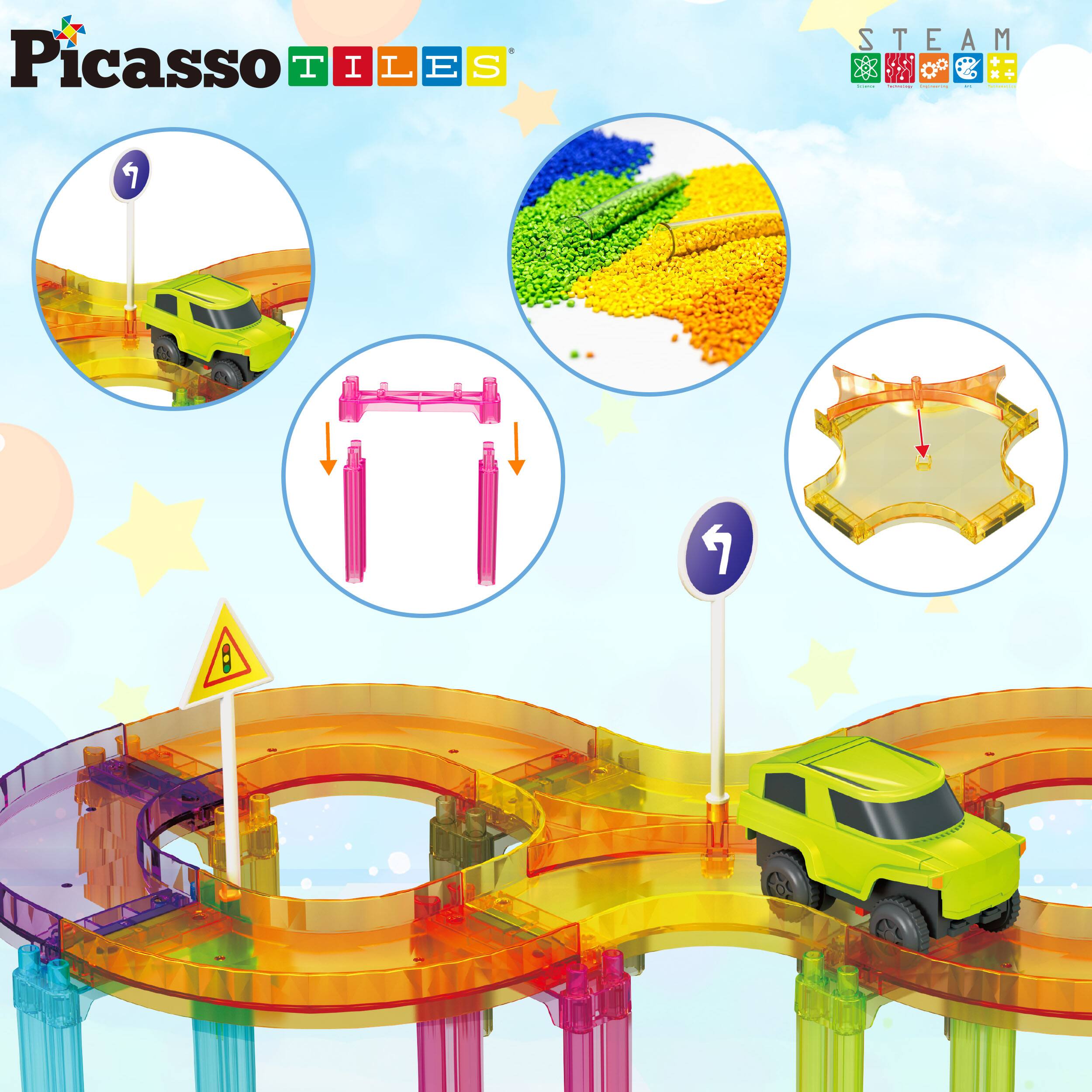 Picasso Tiles

STEAM

Science  
Technology  
Engineering  
Arts  
Mathematics