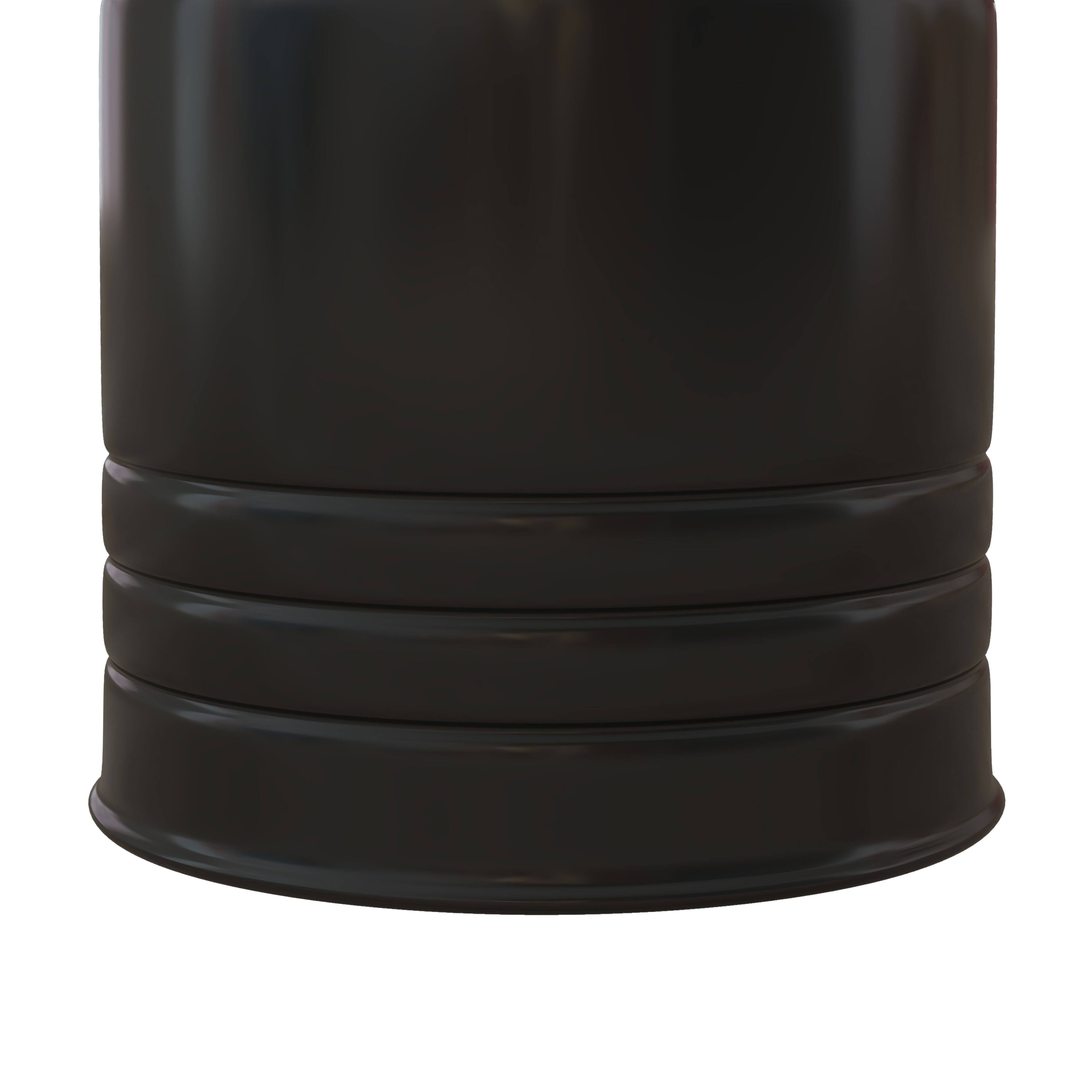 Alt View 8. Homcom - Nesting End Table Set of 2, Round Storage Ottoman Stool, Metal Frame, Hidden Space, Farmhouse Side Table for Living Room - Black.