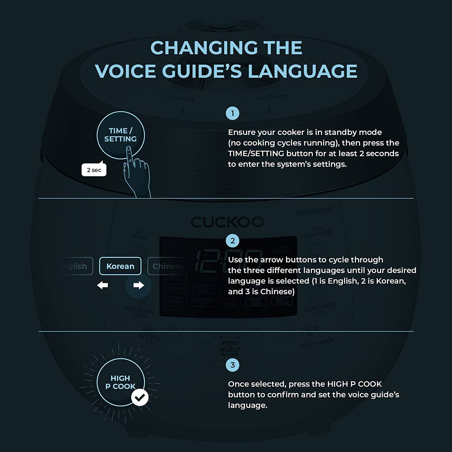 Alt View 13. CUCKOO ELECTRONICS - 6-Cup HP Twin Pressure Rice Cooker - CRP-RT0609FB - Black.