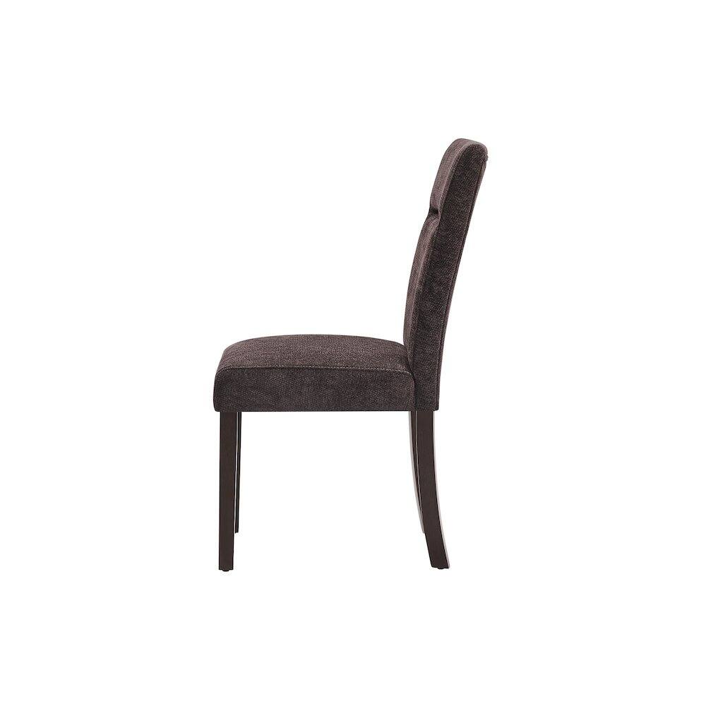 Angle. Global Furniture USA - D8212 Brown Dining Chair - Dark Brown.