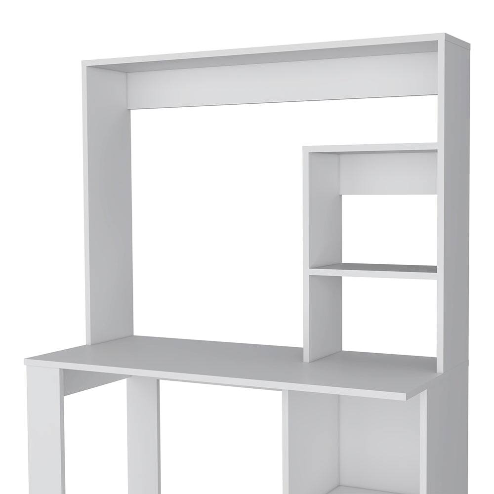 Alt View 1. APRILSOUL - Carroll Computer Desk with Hutch and Storage Shelves - White.