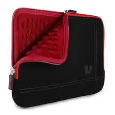 Front. Kitcheniva - Padded Laptop Sleeve Case Bag For 16" Laptop Black/Red - Black/Red.