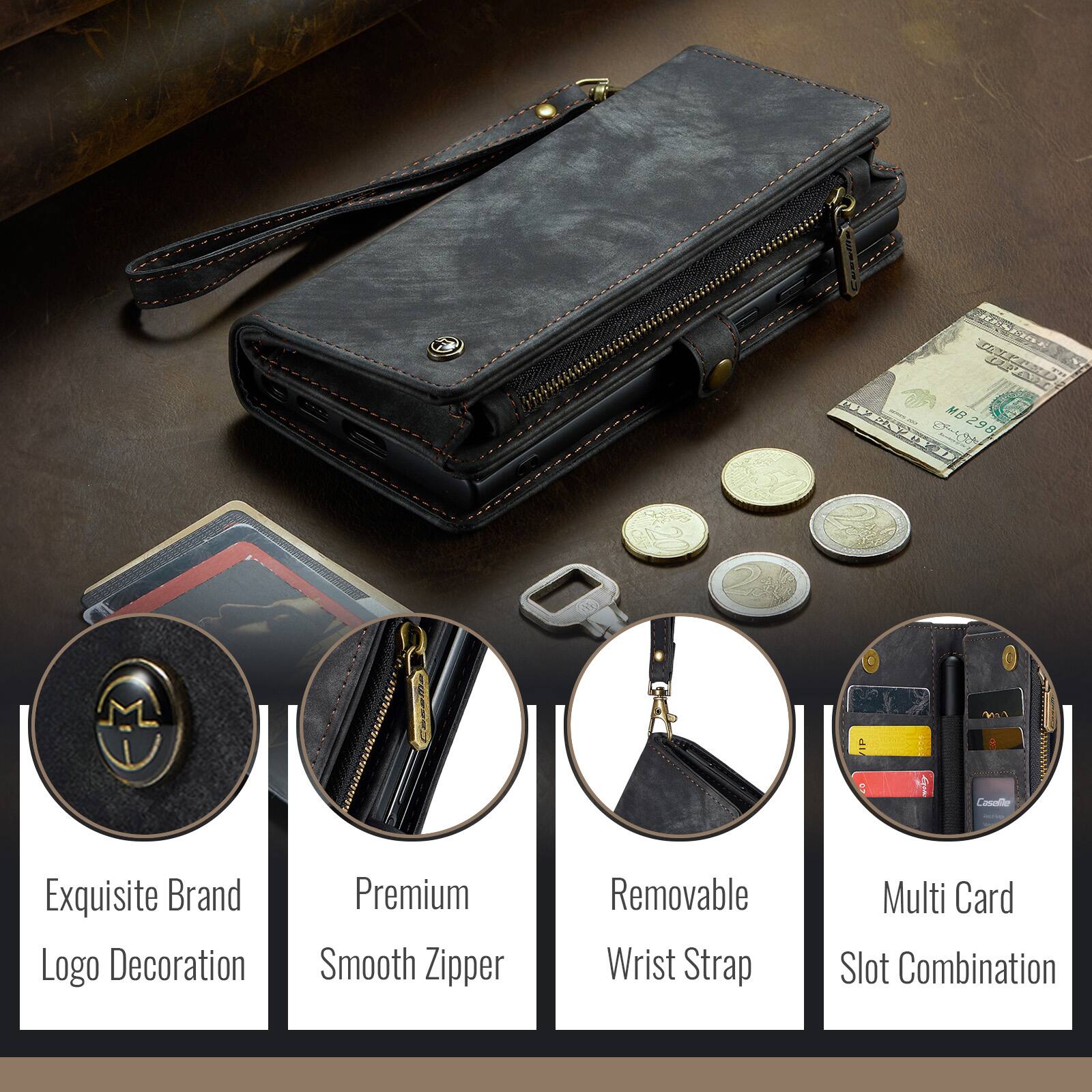 CRESTINE A V  
MB DO MB298  
Exquisite Brand Logo Decoration  
Premium Smooth Zipper  
Removable Wrist Strap  
Multi Card Slot Combination