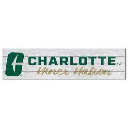 Jardine - Charlotte 49ers 10'' x 40'' Logo Sign - White