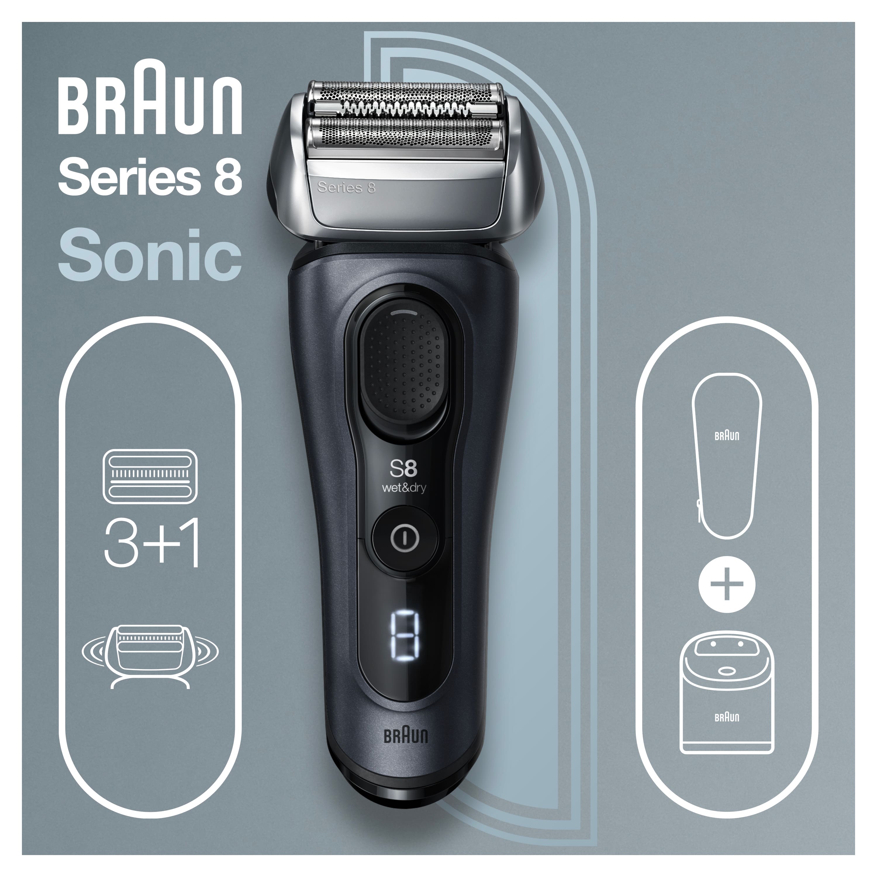 Braun – Series 8 8453cc Wet/Dry Electric Shaver – Grey Sansujyuku sansujyuku.com