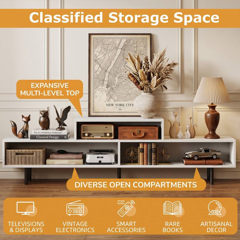 Classified Storage Space

EXPANSIVE MULTI-LEVEL TOP

NEW YORK CITY

The Art of American Modernism Classical Design

The Element of Style

JAPANESE ARCHITECTURE

DIVERSE OPEN COMPARTMENTS

smart home

TELEVISIONS & DISPLAYS

VINTAGE ELECTRONICS

SMART ACCESSORIES

RARE BOOKS

ARTISANAL DECOR