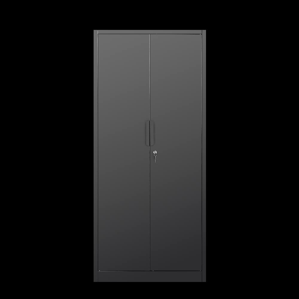 Alt View 8. Loheer - Loheer 70-Inch 2-Door File Cabinet with Lock Heavy-Duty Steel Storage Cabinet 4 Adjustable Shelves for Home Office Black.