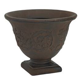 Sunnydaze - 16 in Darcy Polyresin Planter - Rust