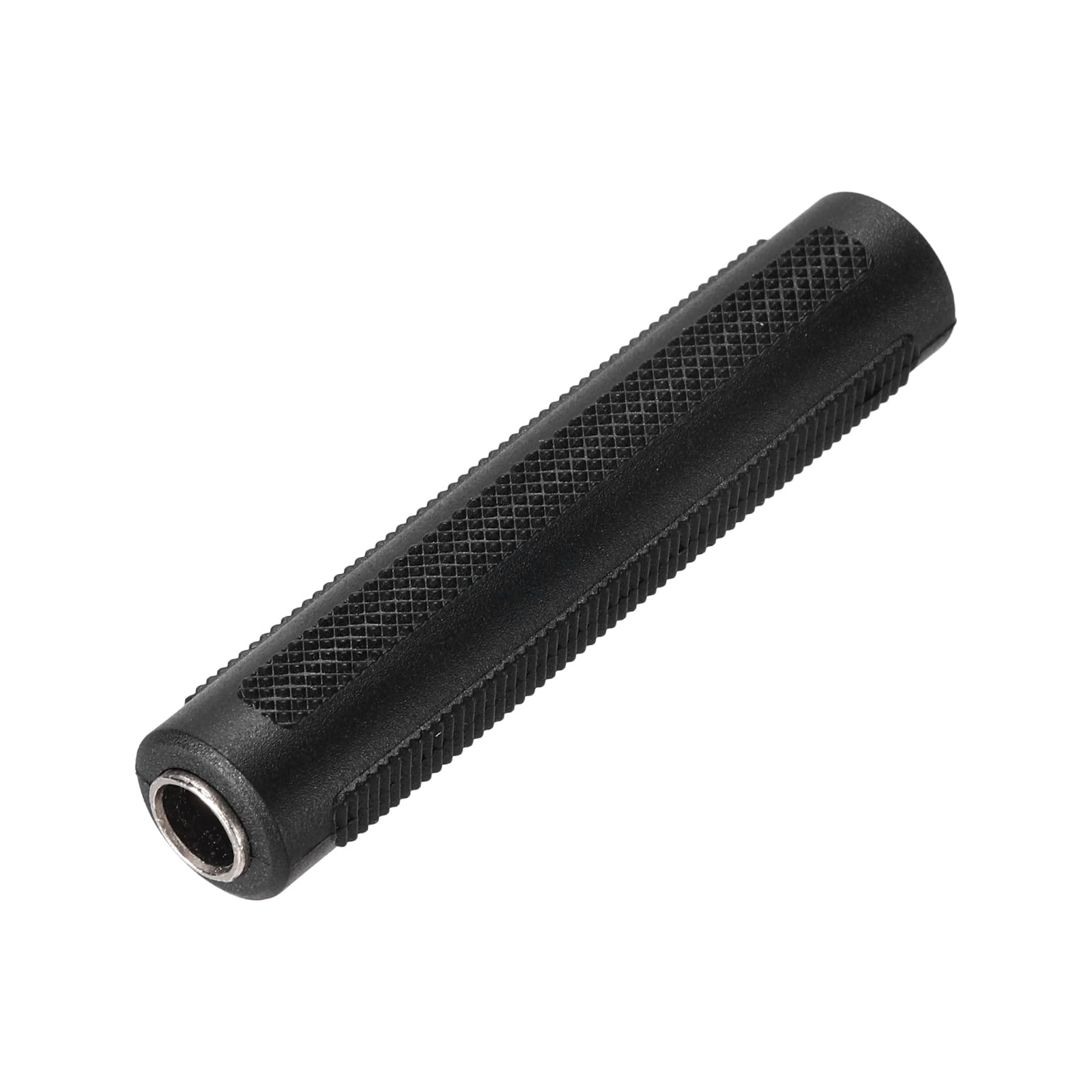 Unique Bargains - 1pc 6.35mm F to 6.35mm F Coupler Zn Alloy Ni Plated Stereo TRS for Audio/HP/Spkr/Player/Video Rcvr/Sound - Black