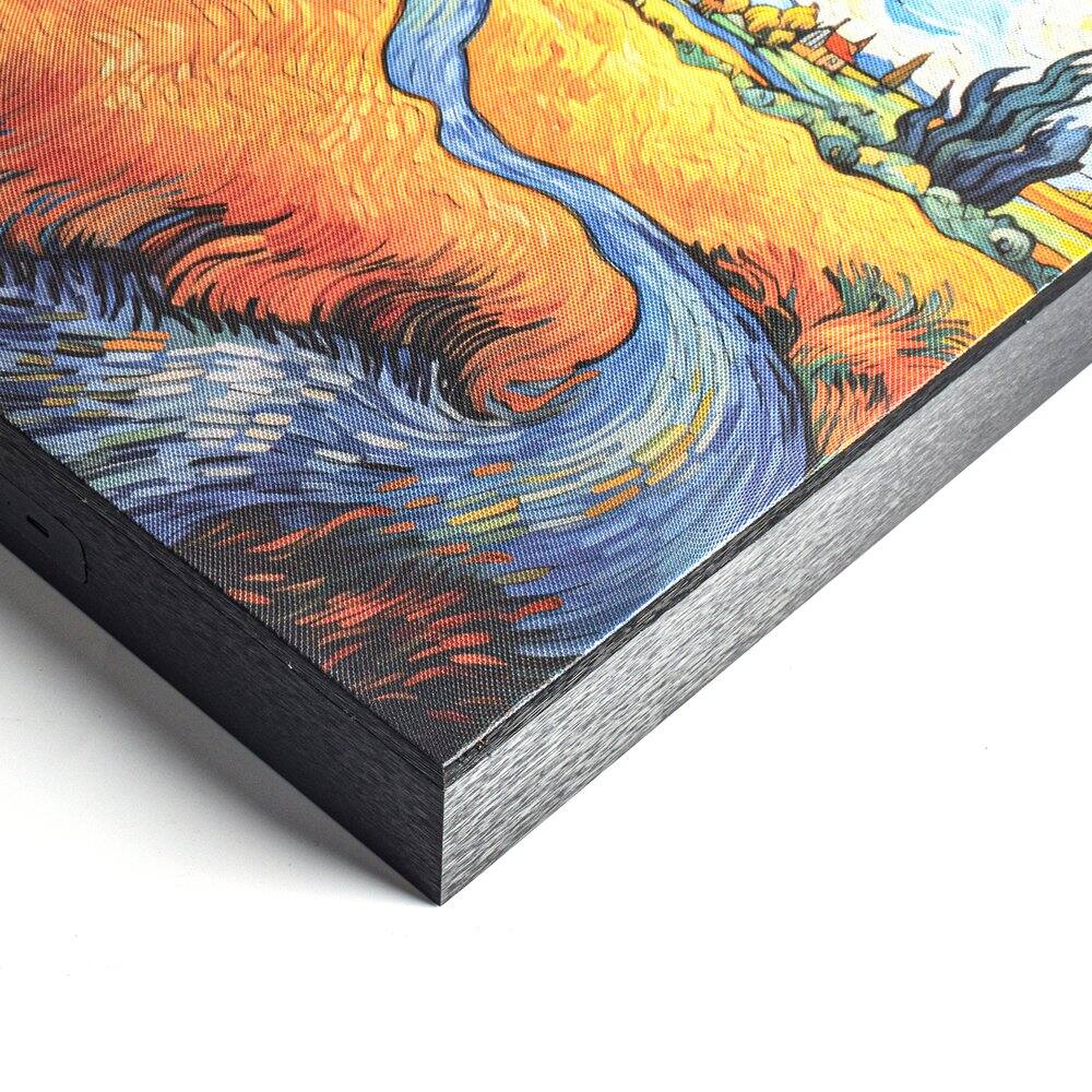 Angle. Thomson - QY-BG002 BB83944- Wall Art Wireless Bluetooth True Wireless Stereo Speaker built in battery - Black + Fabric.