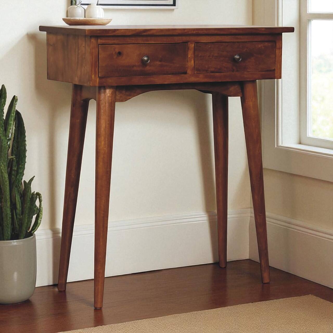 Alt View 6. Artisan Furniture - Artisan Furniture Solid WoodMini Chestnut Hallway Console - Brown.