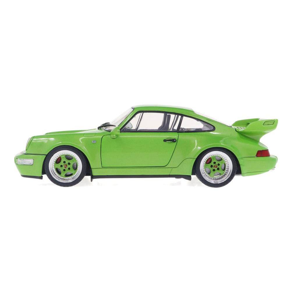 Back. Solido - 1990 Porsche 911 (964) Carrera RS "Streetfighter" Green Metallic 1/18 Diecast Model Car by Solido - Green Metallic.