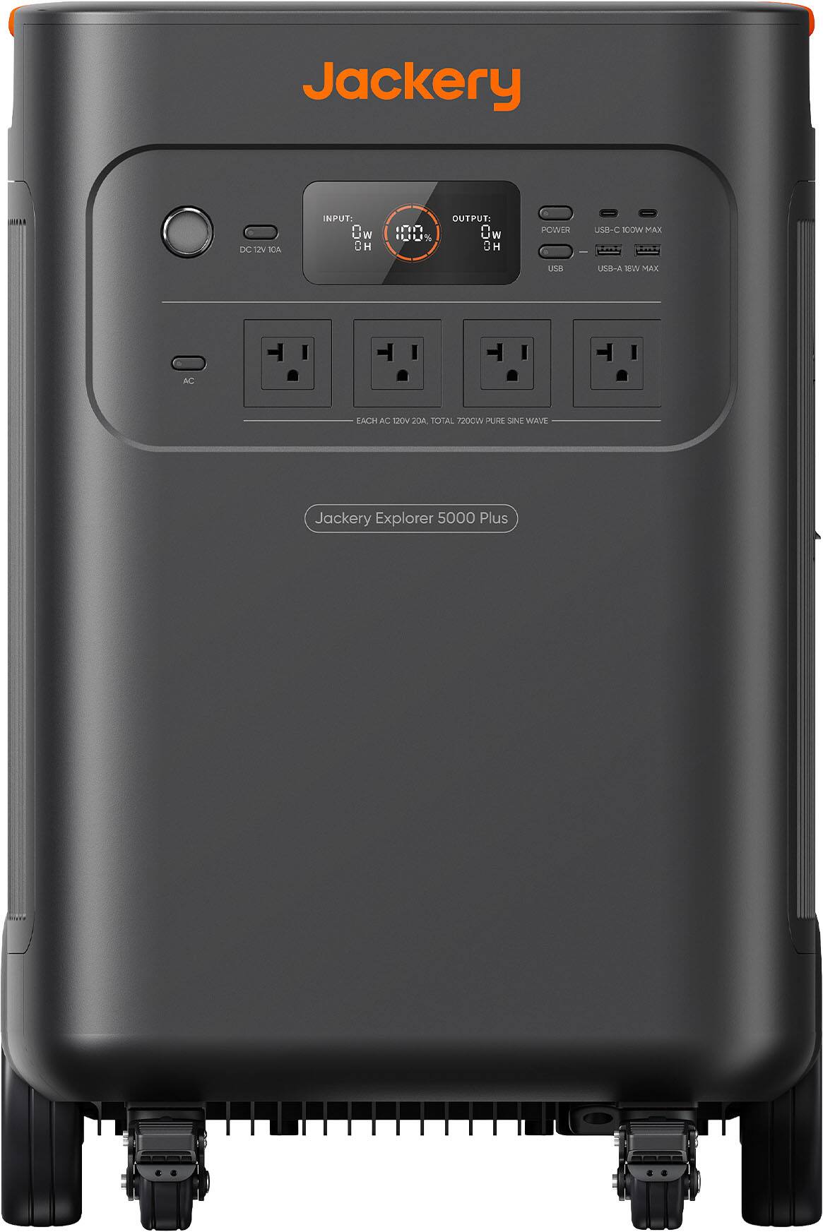Jackery - Explorer 5000 Plus Portable Power Station (5040 Wh Capacity) - Black
