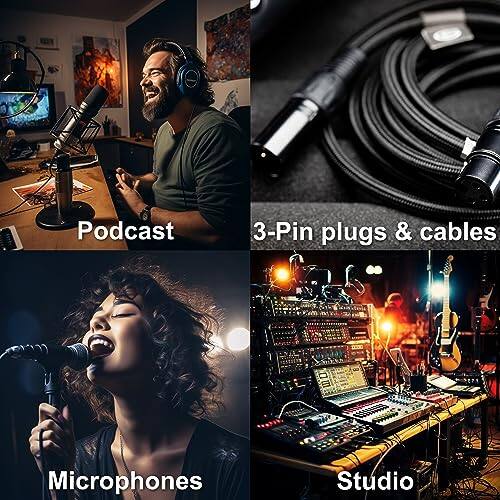 Podcast  
3-Pin plugs & cables  
Microphones  
Studio