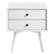 Front. Walker Edison - 25” Modern Solid Wood 2 Drawer Nightstand - White.