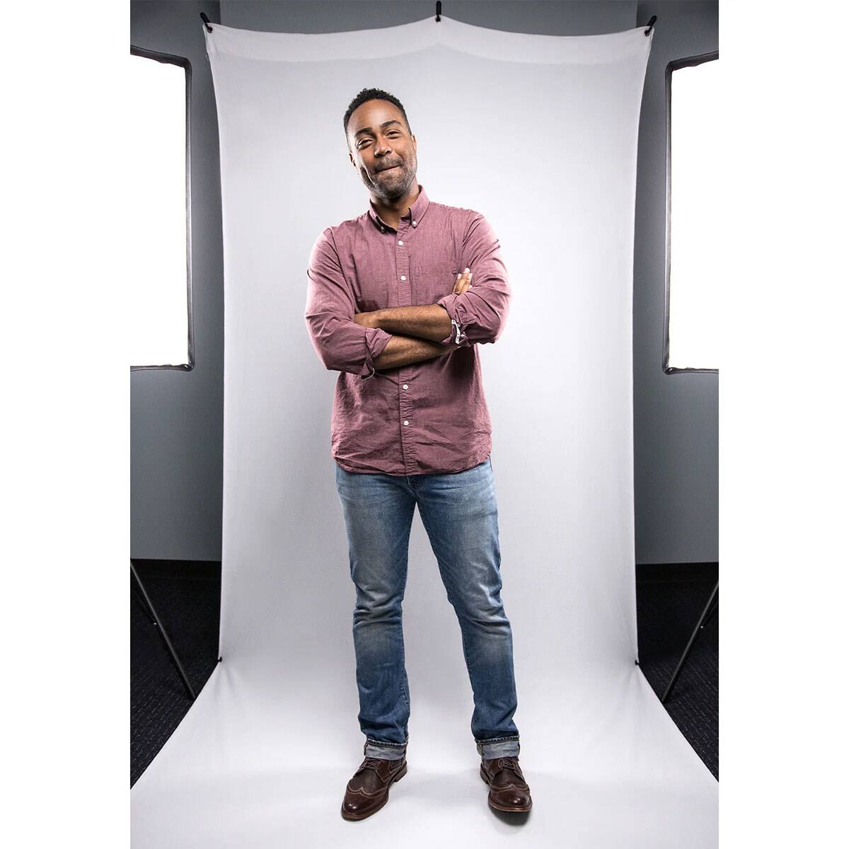 Alt View 5. Westcott - Westcott 5x12' X-Drop Wrinkle-Resistant Backdrop Kit, High-Key White Sweep.