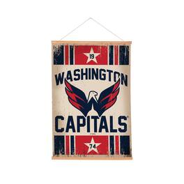 Evergreen Enterprises - Washington Capitals 24" x 36" Antique Style Canvas Wall Art Tapestry with Wood Frame - Multicolor