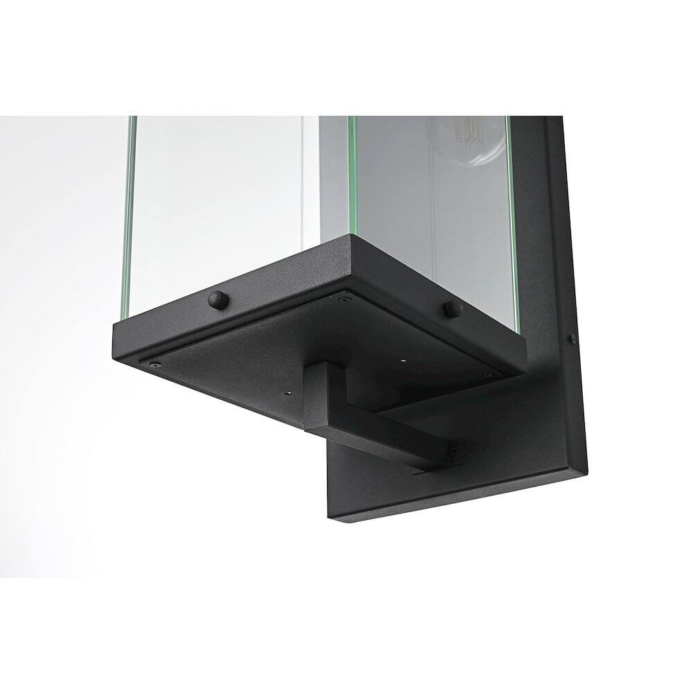 Alt View 1. Elegant Lighting - Julien 8 Inch Outdoor Wall Sconce In Black - Black.