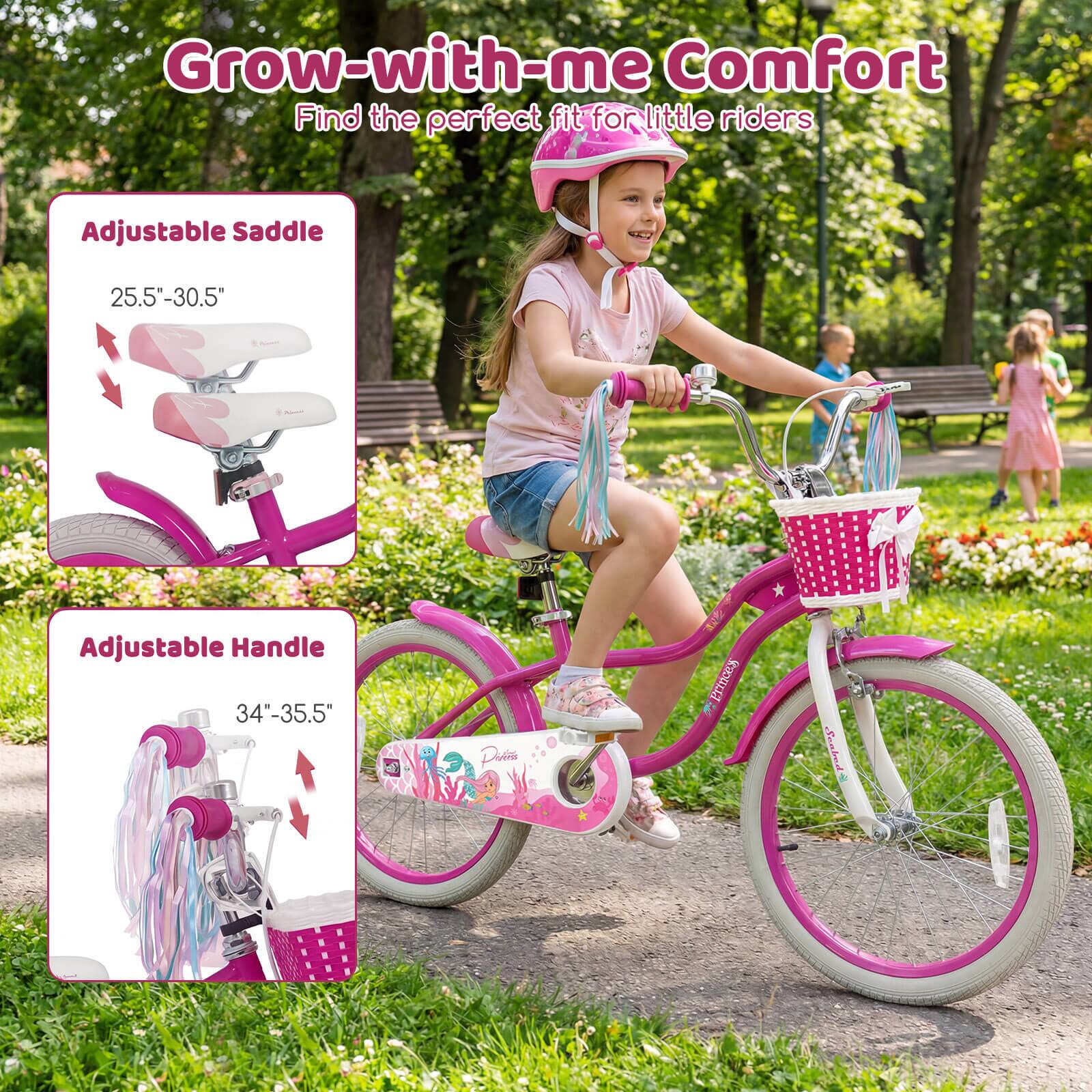 Grow-with-me Comfort  
Find the perfect fit for little riders  

Adjustable Saddle  
25.5"-30.5"  

Adjustable Handle  
34"-35.5"