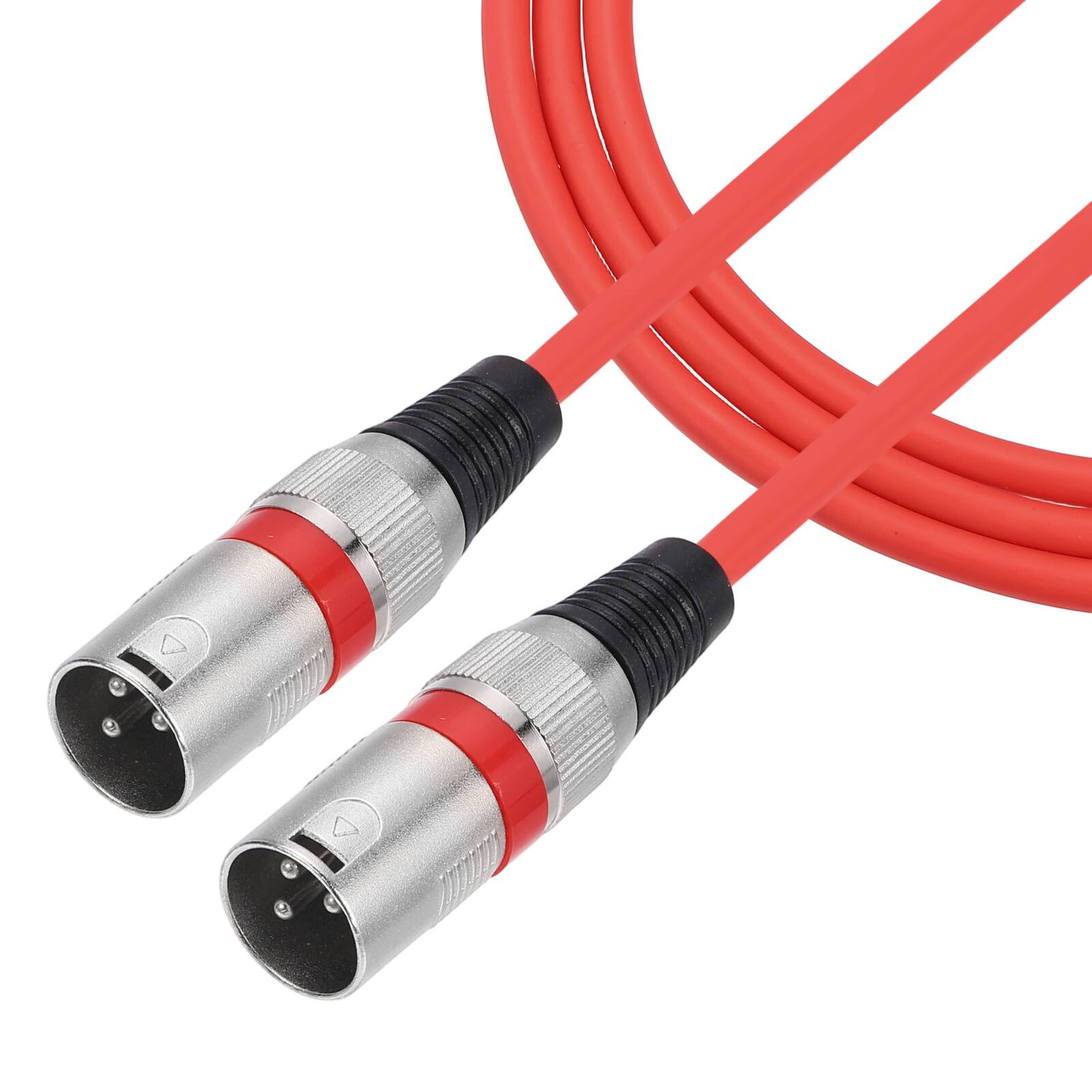 Front. Unique Bargains - 3-Pin XLR Male to Male Microphone Cable with XLR Audio Professional Adapter for Stage Studio PA Systems - Red.