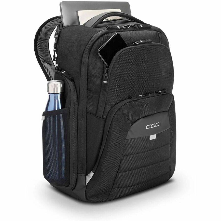 Alt View 2. CODi - PRO SPORT PACK MADE WITH RECYCL HOLDS LAPTOPS UP TO 16IN - Black.