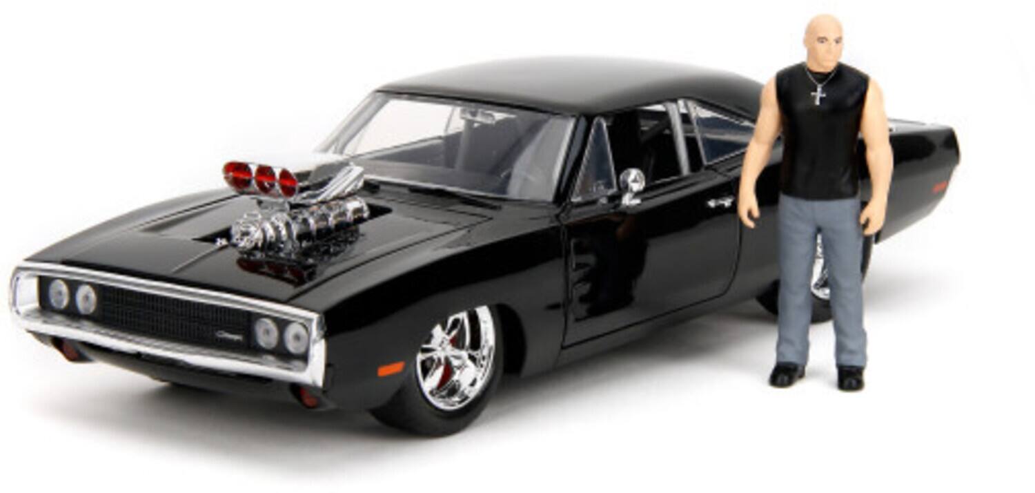 Alt View 3. Jada Toys - Jada Toys - 1:24 Fast & Furious 1 - Dom's Dodge Charger R/T Build N Collect w/ Dom Figure  - COLLECTABLES - Multicolor.