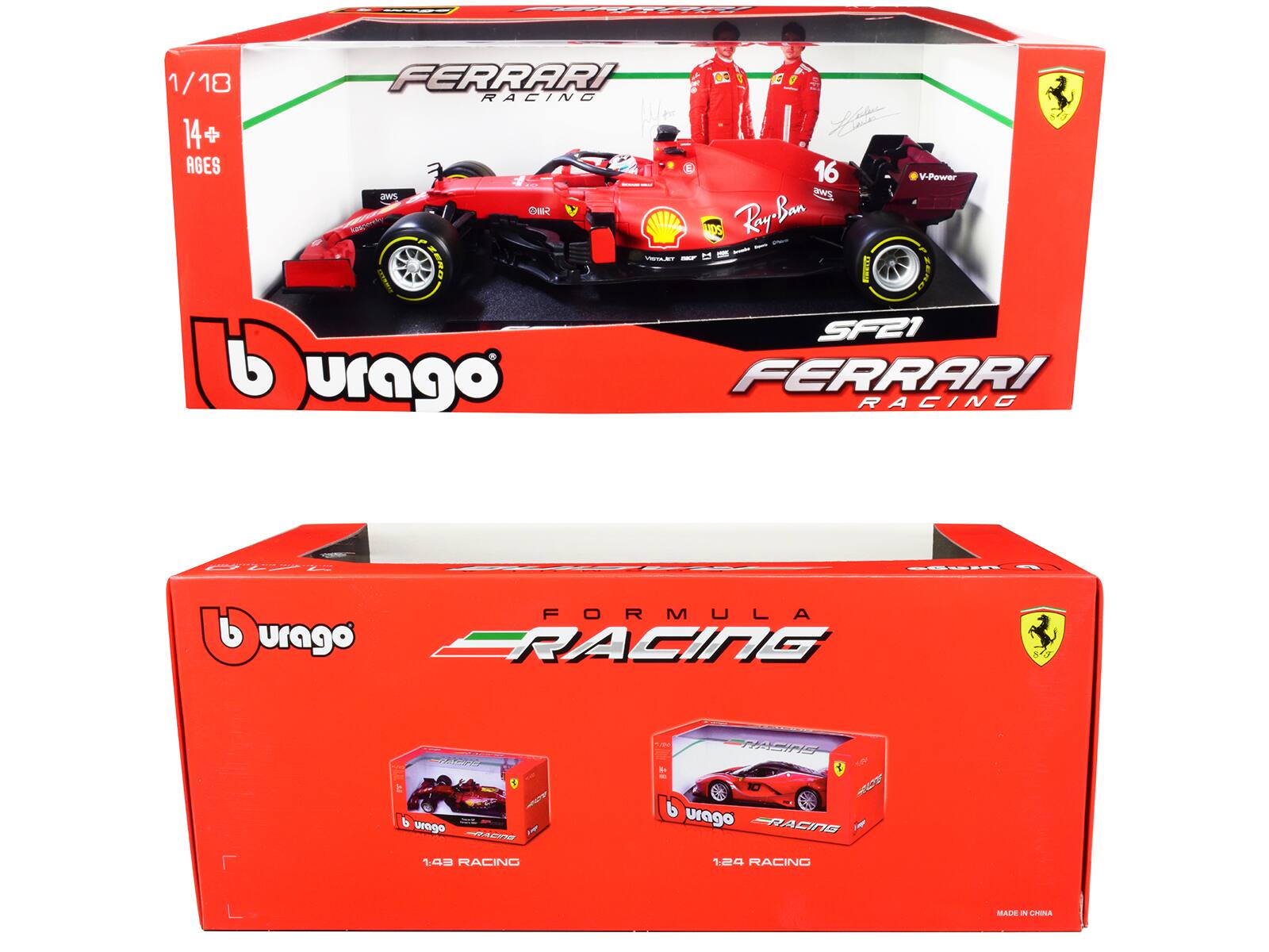 1/18 FERRARI C RACING H Z F 14+ AGES 4 16 V-Power - : IAE OI Rry-Ban I L - - - - - - 1 I JERO I IENG SF21 burago FERRARI RACING   b urago FORMULA RACING  E  wago  veu AEIS AP B  - 10  b urago RAcINS 1:45 RACING 1.24 RACING MAC  CTEma