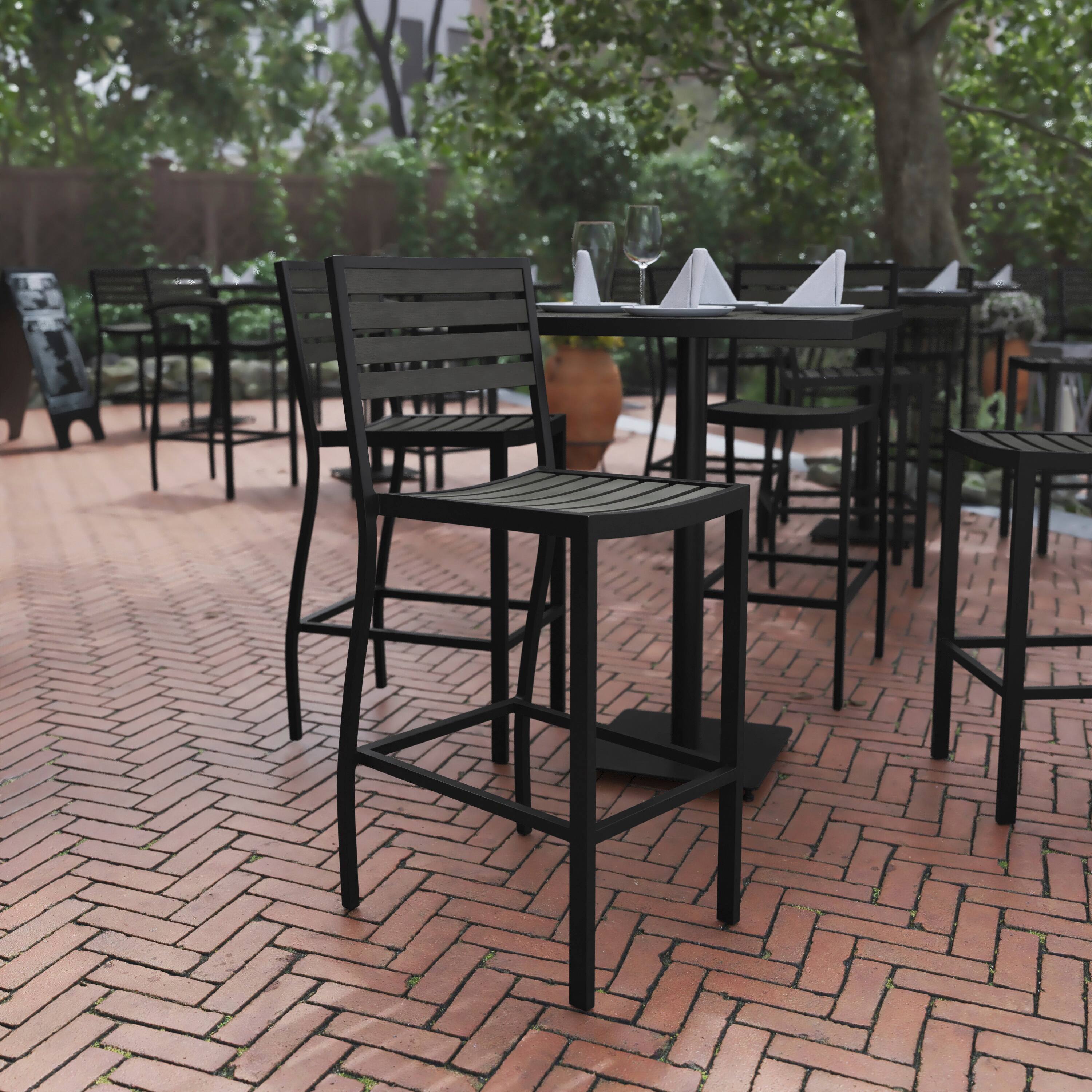 Flash Furniture Lark Commercial Grade Bar Height Stool, All Weather ...