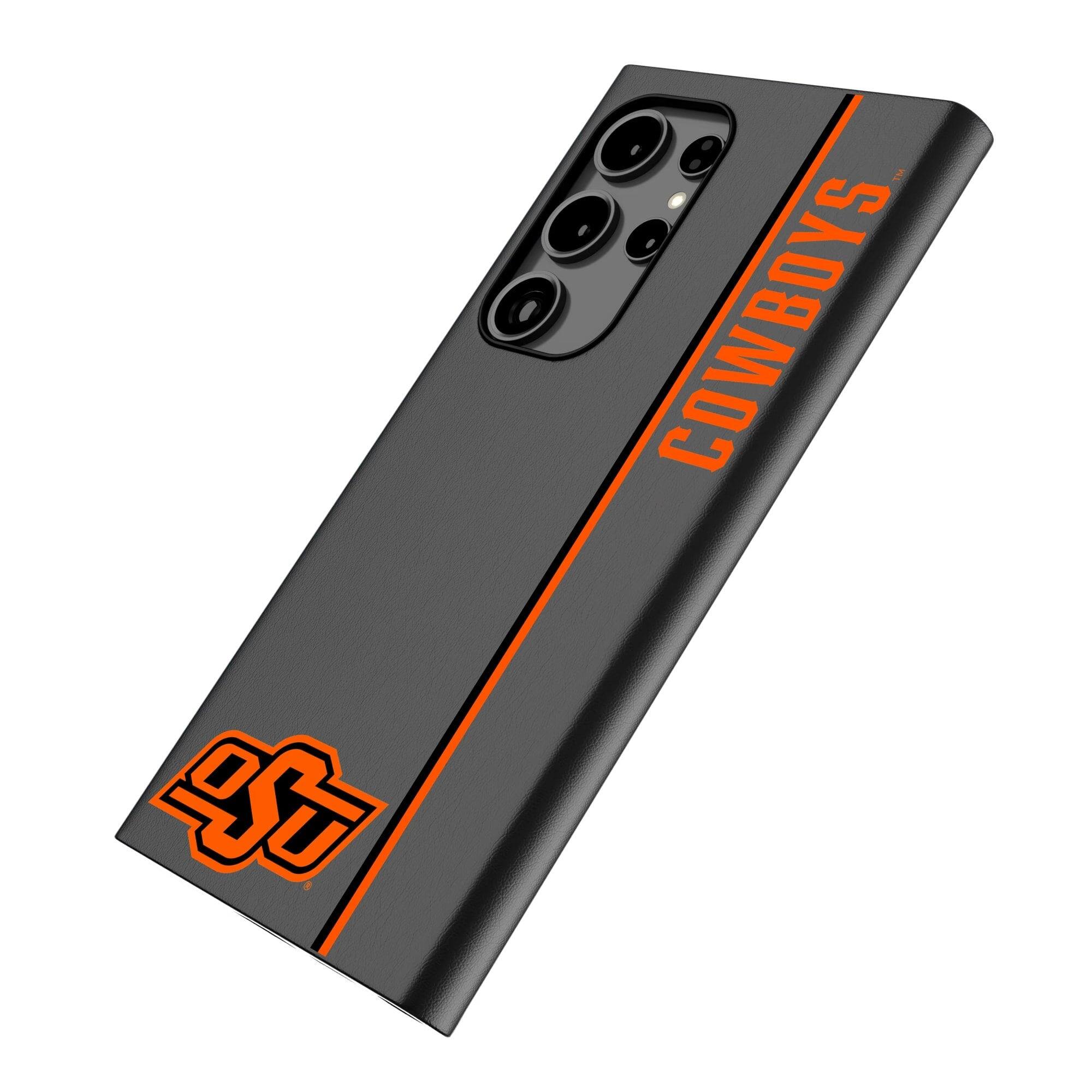 Alt View 1. Keyscaper - Oklahoma State Cowboys Galaxy Magnetic Bump Case - S24 - Black.