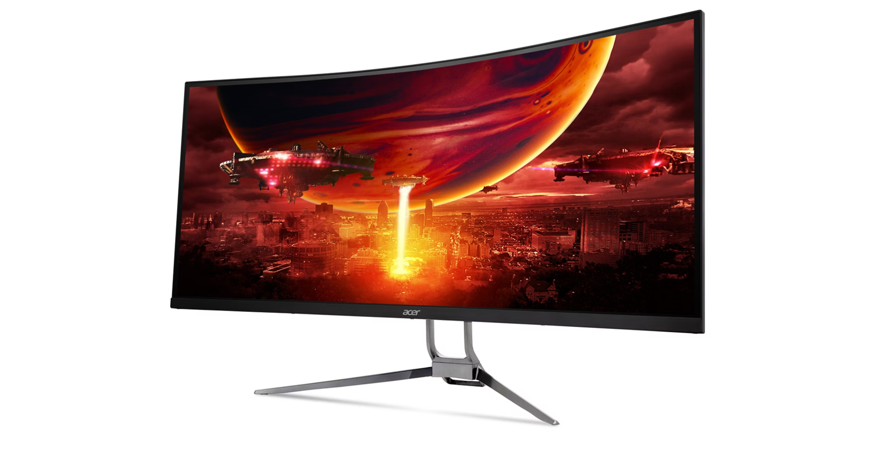 Left. Acer - Acer Nitro EDA343CUR 34" 1000R Curved QHD Gaming Monitor, 120Hz, FreeSync Premium, 1ms, 99% sRGB.