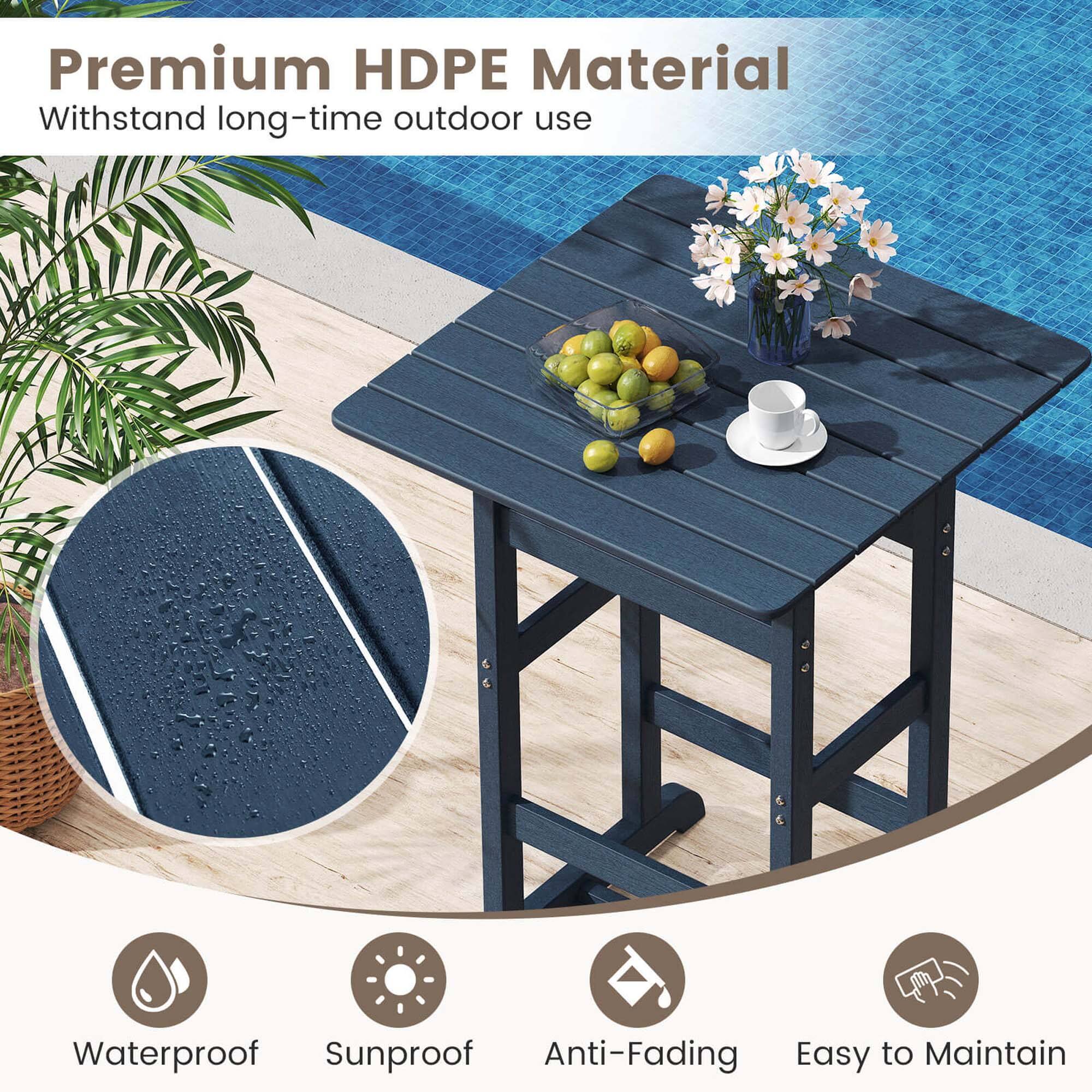 Premium HDPE Material  
Withstand long-time outdoor use  

- Waterproof  
- Sunproof  
- Anti-Fading  
- Easy to Maintain
