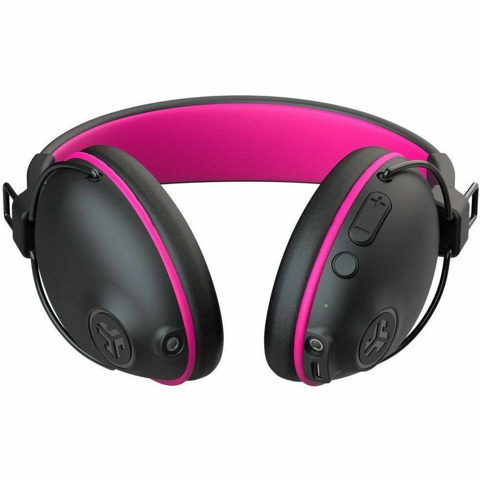 Alt View 1. JLab - JLab JBuddies Pro Wireless & Wired Over-Ear Kids Headphones - Stereo - AUX - Wired/Wireless - Bluetooth - 30 ft - 32 Ohm - Pink.