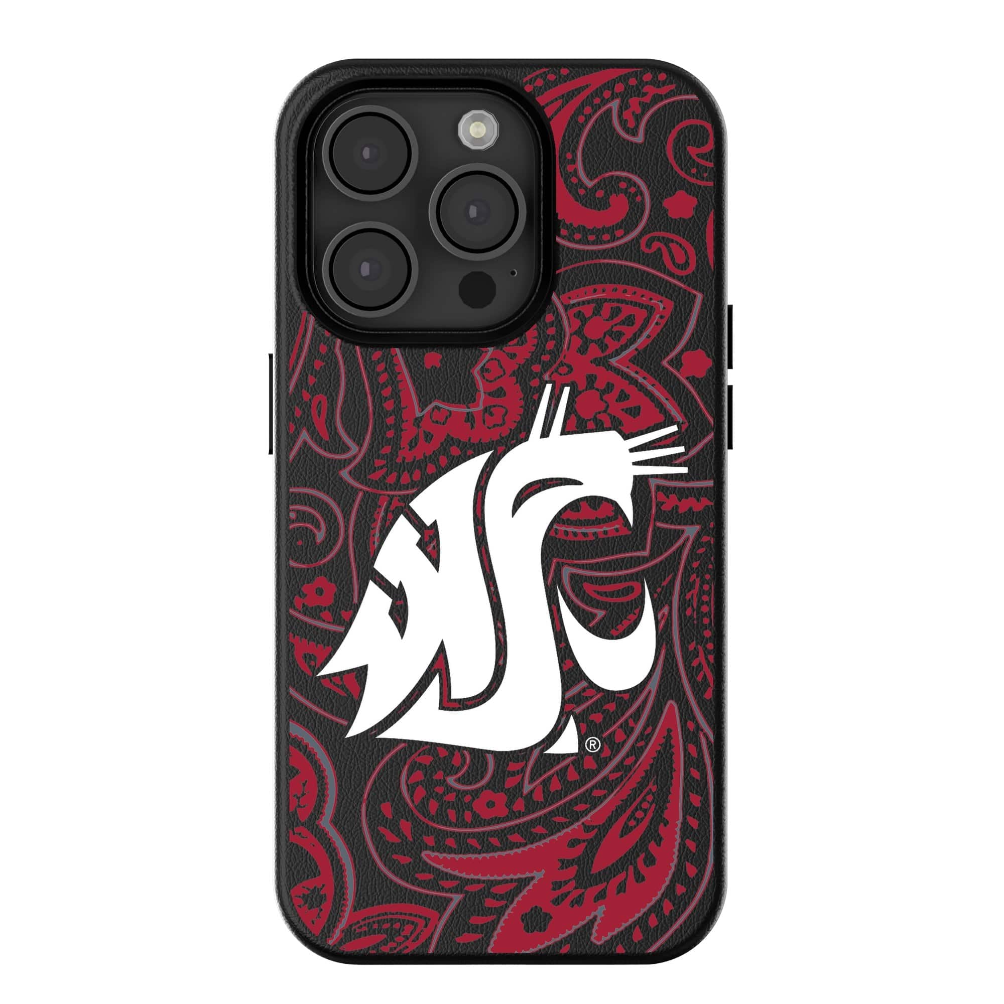 Keyscaper - NCAA - Washington State Cougars Paisley iPhone Magnetic Bump Case - 15 Pro - Black price history on PriceWatchPro