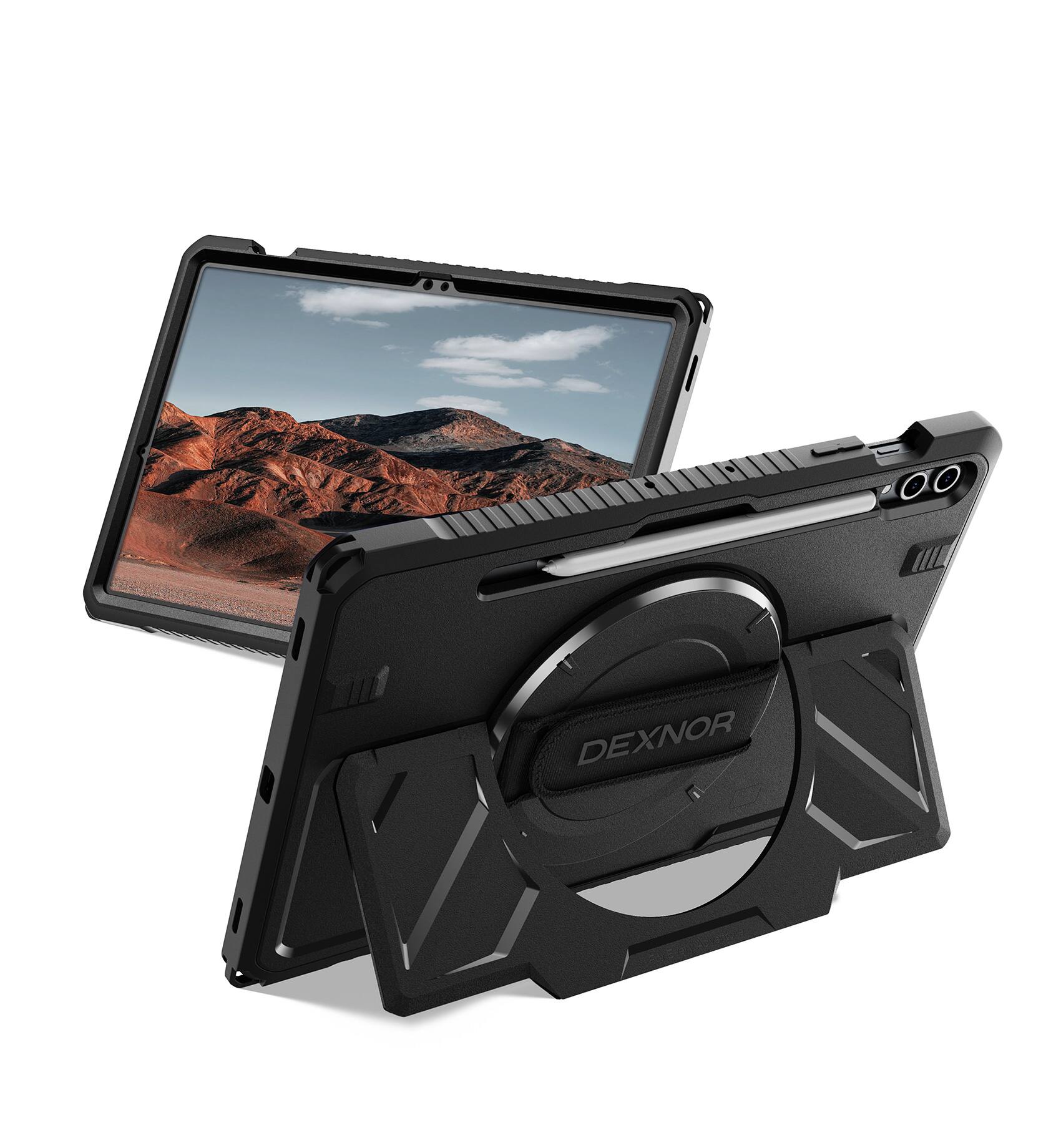 Angle. dexnor - Dexnor Case for Samsung Galaxy Tab S10+ Plus 2024/S9+ Plus 2023 12.4" - Black.