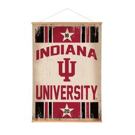 Evergreen Enterprises - Indiana Hoosiers 36" x 54" Large Canvas Wall Art Tapestry with Wood Frame - Multicolor