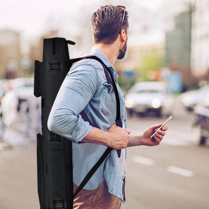 Alt View 3. GSE Games & Sports Expert - Black 3x4 Soft Pool Cue Case Billiard Pool Cue Stick Carrying Bag- Holds 3 Butts and 4 Shafts - Black.