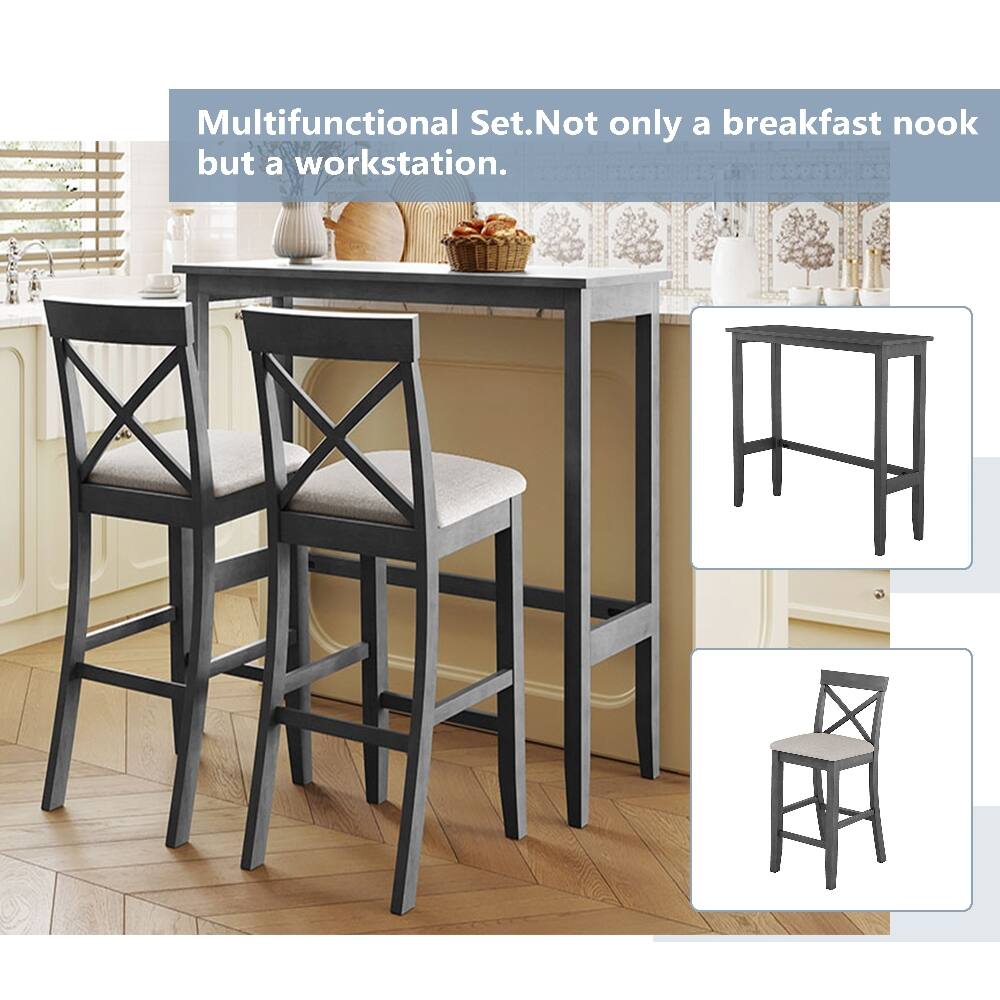 Multifunctional Set. Not only a breakfast nook but a workstation.