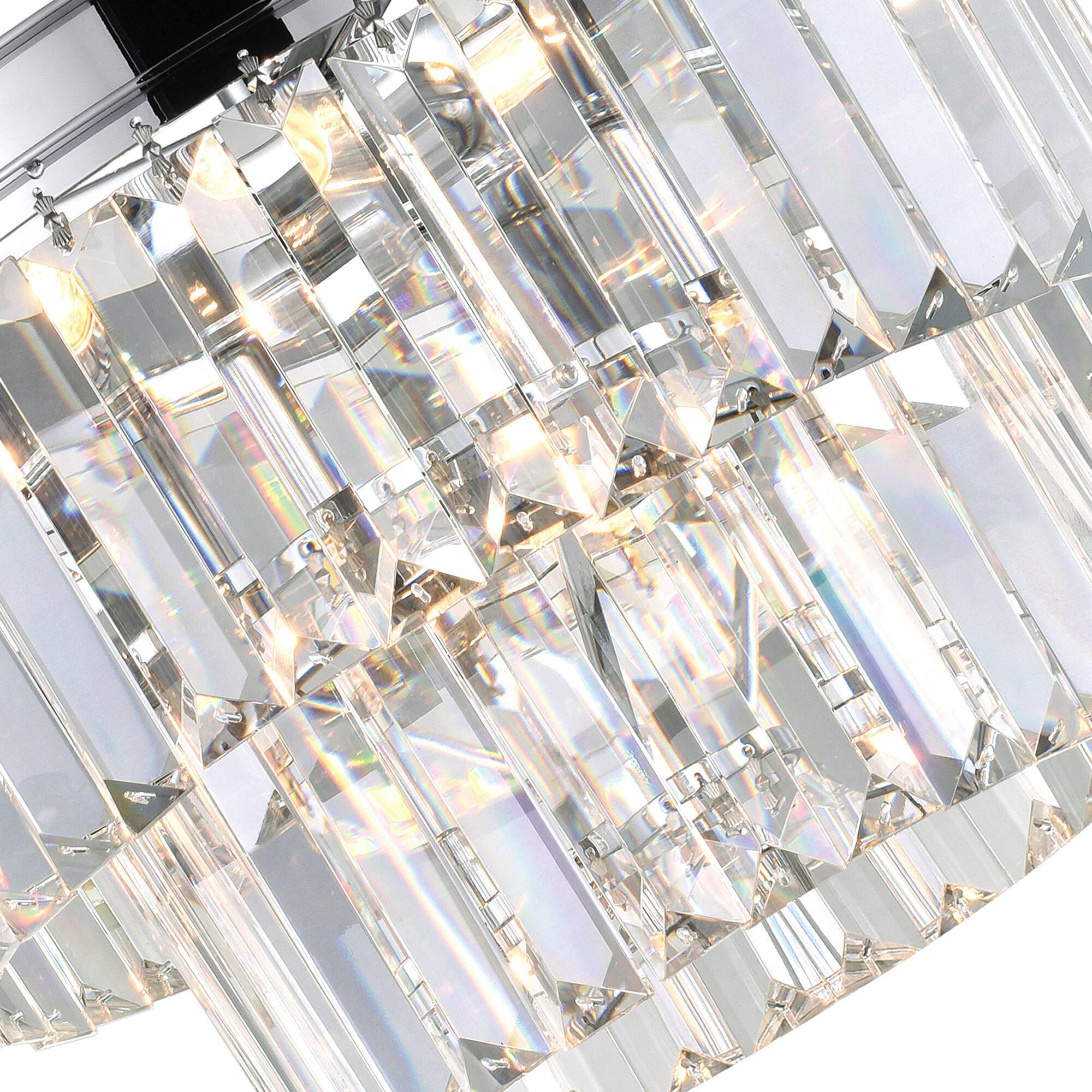 Left. CWI Lighting - Weiss 5 Light Down Mini Chandelier With Chrome Finish - Chrome.