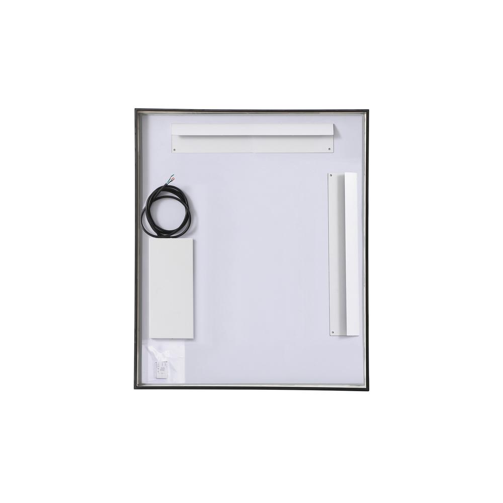 Angle. Elegant Decor - Pier 30x36 inch LED mirror with adjustable color temperature - Black.